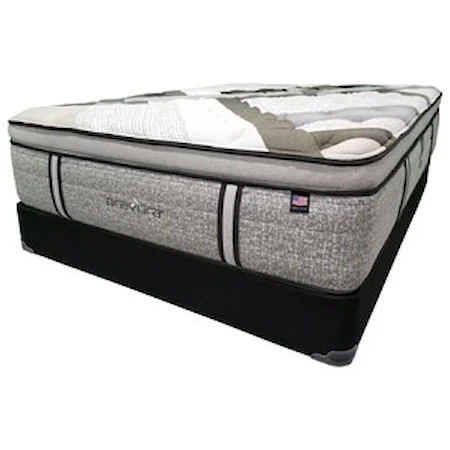 Queen Luxury Pillow Top Mattress and Natural Wood Foundation